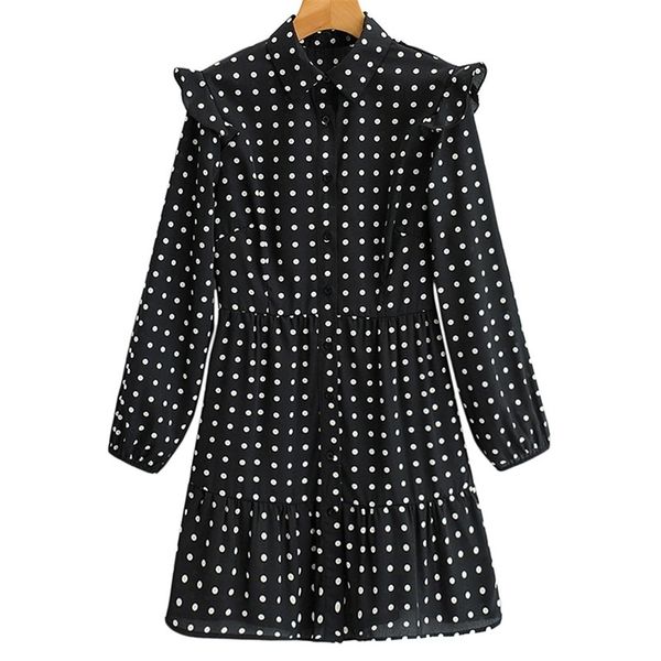 summer women mini dress ladies' turn-down collar long sleeve polka dot dresses female streetwear 210524, Black;gray
summer women mini dress ladies' turn-down collar long sleeve polka dot dresses female streetwear 210524, Black;gray