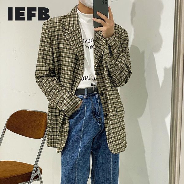 men's suit coat loose causal single breasted green plaid print blazers 2021 spring vintage streetwear korean coats 6222 suits, White;black
men's suit coat loose causal single breasted green plaid print blazers 2021 spring vintage streetwear korean coats 6222 suits, White;black