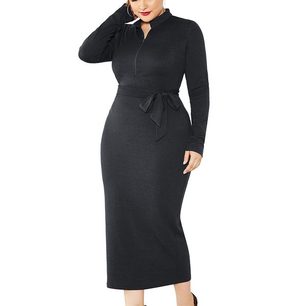 autumn new product half high collar plus size women's dress long sleeve stand-up collar slim base sweater knit, Black
autumn new product half high collar plus size women's dress long sleeve stand-up collar slim base sweater knit, Black