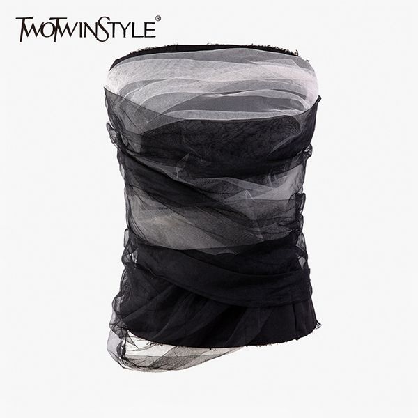 patchwork mesh vests for women slash neck sleeveless korean slim tank female summer fashion clothing 210524, White
patchwork mesh vests for women slash neck sleeveless korean slim tank female summer fashion clothing 210524, White