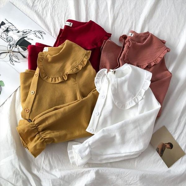 spring lolita style women shirts long sleeve sweet peter pan collar white button shirt casual blouse k66
spring lolita style women shirts long sleeve sweet peter pan collar white button shirt casual blouse k66