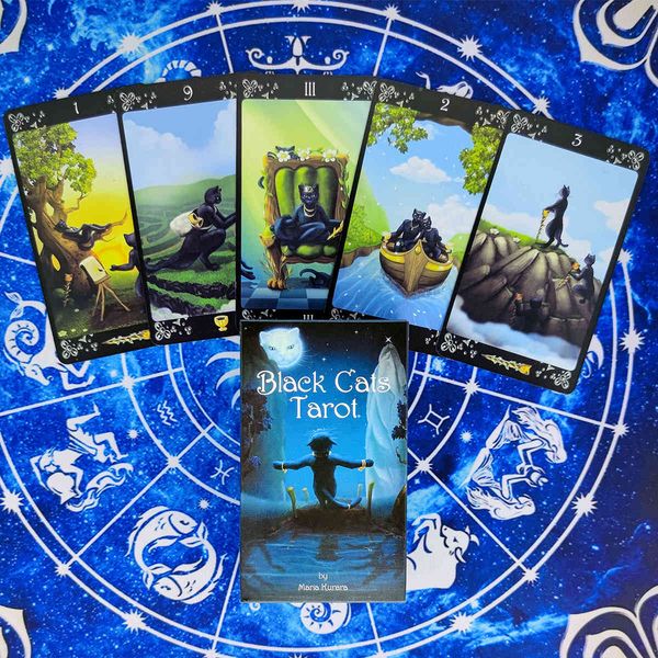 new black cats tarot cards and pdf guidance divination deck entertainment parties board game support drop shipping 78pcs/box
new black cats tarot cards and pdf guidance divination deck entertainment parties board game support drop shipping 78pcs/box