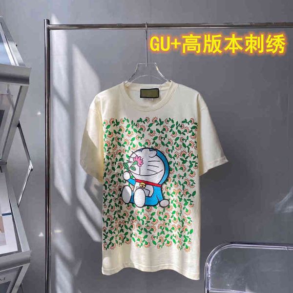 2022 factory wholesale new gu + summer cartoon blue fat man embroidery printing loose casual round neck short sleeve t-shirt, White
2022 factory wholesale new gu + summer cartoon blue fat man embroidery printing loose casual round neck short sleeve t-shirt, White