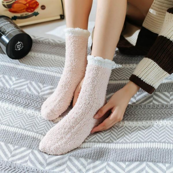 soft home slippers coral fleece socks seamless velvet leisure chaussette femme warm breathable winter & hosiery, Black;white
soft home slippers coral fleece socks seamless velvet leisure chaussette femme warm breathable winter & hosiery, Black;white
