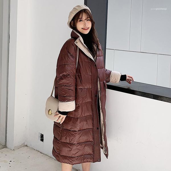 women's down & parkas 2021 fashion retractable sleeve women winter jacket cotton padded warm stand collar long glossy coats parka women, Black
women's down & parkas 2021 fashion retractable sleeve women winter jacket cotton padded warm stand collar long glossy coats parka women, Black