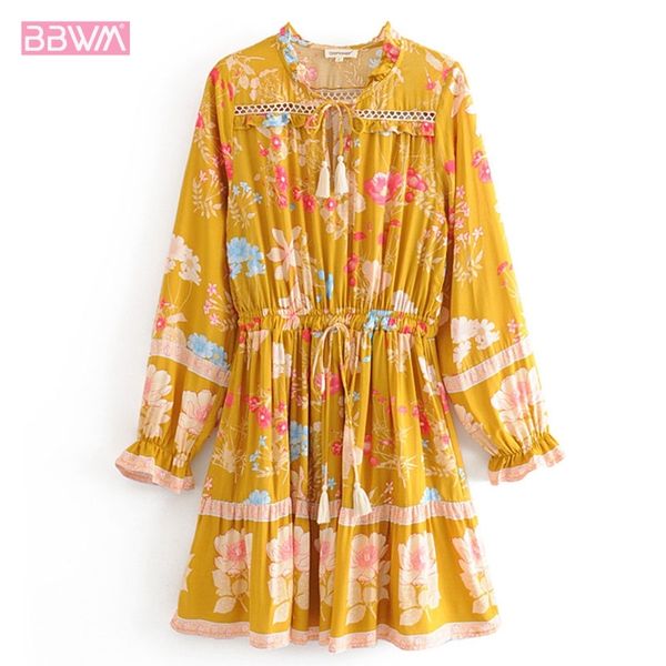 summer women's elastic waist tie fashion holiday floral female dress round neck long sleeve bohemian ethnic style 210507, Black;gray
summer women's elastic waist tie fashion holiday floral female dress round neck long sleeve bohemian ethnic style 210507, Black;gray