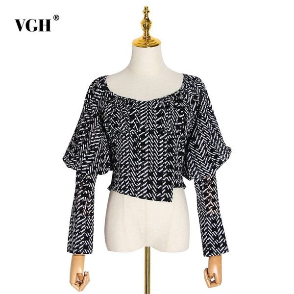 print hit color shirts for women o neck puff long sleeve lace up backless asymmetrical hem casual blouses female fashion 210531, White
print hit color shirts for women o neck puff long sleeve lace up backless asymmetrical hem casual blouses female fashion 210531, White
