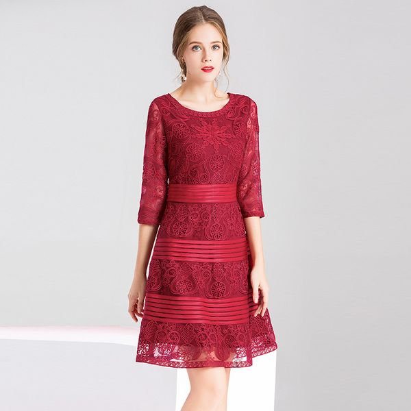 dress xxxxlbrand party cocktail women's o-neck allover exquisite embroidery slim fit and flare dress vestidos festa, Black;gray
dress xxxxlbrand party cocktail women's o-neck allover exquisite embroidery slim fit and flare dress vestidos festa, Black;gray