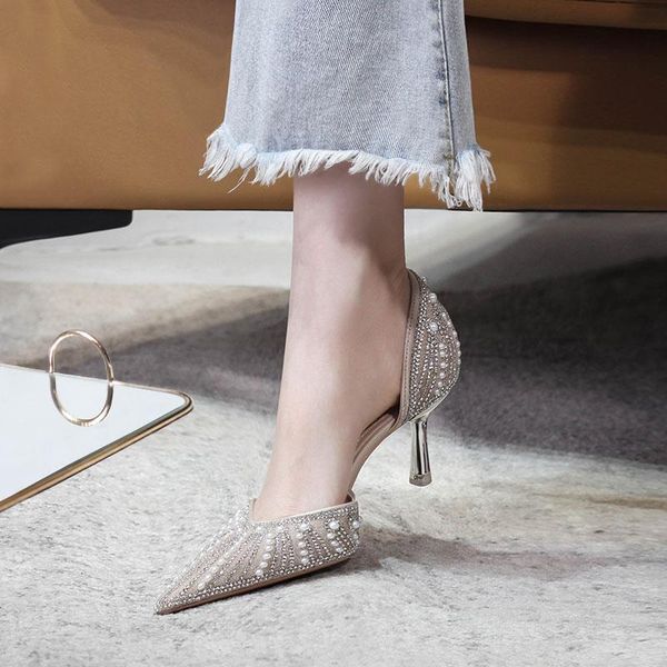sandals rhinestone pearl stiletto female spring/summer 2021 pointed hollow banquet dress all-match low-heeled shoes, Black
sandals rhinestone pearl stiletto female spring/summer 2021 pointed hollow banquet dress all-match low-heeled shoes, Black