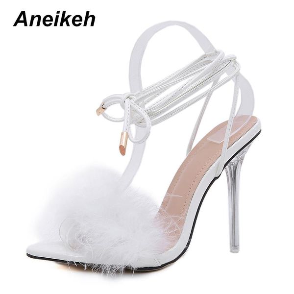 summer women shoes sandals ankle strap pvc novelty fur thin heels lace-up party pointed toe rome 35~41, Black
summer women shoes sandals ankle strap pvc novelty fur thin heels lace-up party pointed toe rome 35~41, Black