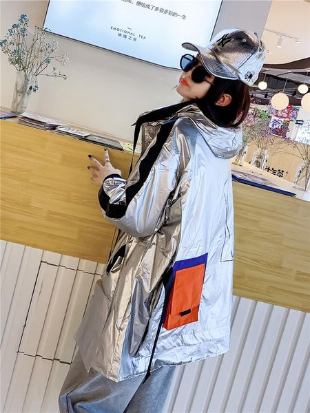 women's trench coats bright casual windbreaker female european station 2021 spring autumn korean loose bf fashion hooded jacket b313, Tan;black
women's trench coats bright casual windbreaker female european station 2021 spring autumn korean loose bf fashion hooded jacket b313, Tan;black