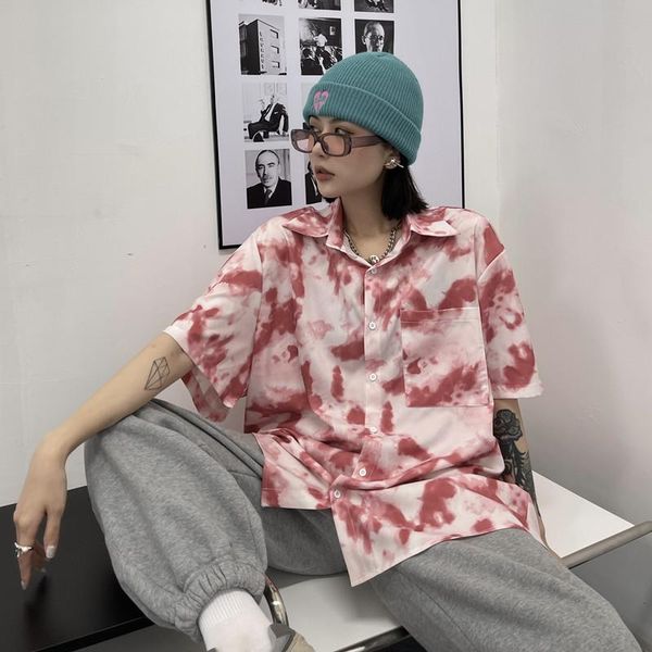 women's blouses & shirts tie-dye printed shirt women 2021 summer loose retro harajuku style short-sleeved half-sleeved blouse tide, White
women's blouses & shirts tie-dye printed shirt women 2021 summer loose retro harajuku style short-sleeved half-sleeved blouse tide, White