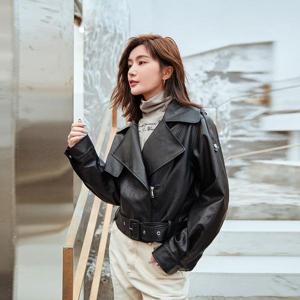 women's jackets muiches bat sleeved pu leather short coat female turn-down collar zipper belt jacket for women 2021 streetwear moto bik, Black;brown
women's jackets muiches bat sleeved pu leather short coat female turn-down collar zipper belt jacket for women 2021 streetwear moto bik, Black;brown