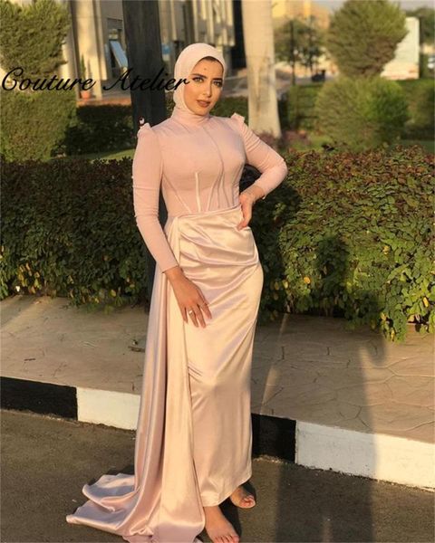 party dresses light pink muslim evening dress long sleeves turkey formal gown prom with cape mermaid dinner gowns 2021, White;black
party dresses light pink muslim evening dress long sleeves turkey formal gown prom with cape mermaid dinner gowns 2021, White;black