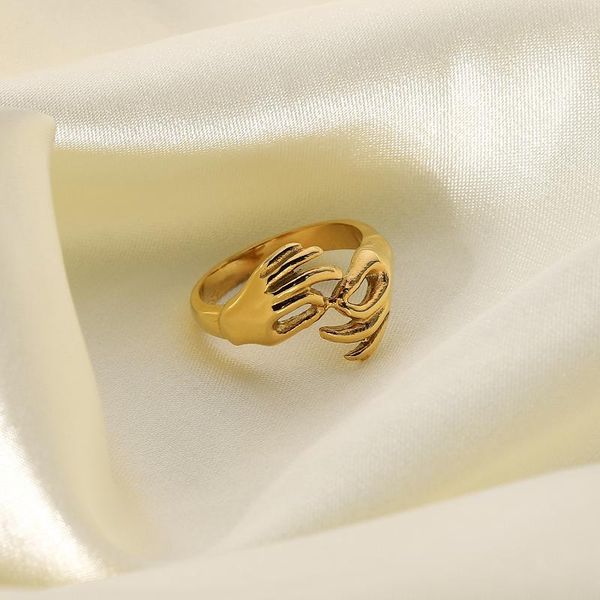 cluster rings 18k gold plated 316l stainless steel for women punk hand finger female waterproof jewelry, Golden;silver
cluster rings 18k gold plated 316l stainless steel for women punk hand finger female waterproof jewelry, Golden;silver