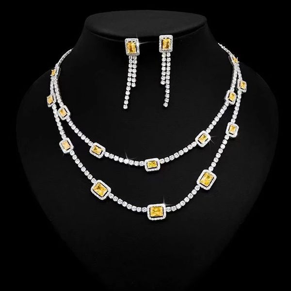 godki super luxury yellow 2pcs brazilian necklace cubic zircon sets for women wedding african nigerian party jewelry set, Silver
godki super luxury yellow 2pcs brazilian necklace cubic zircon sets for women wedding african nigerian party jewelry set, Silver