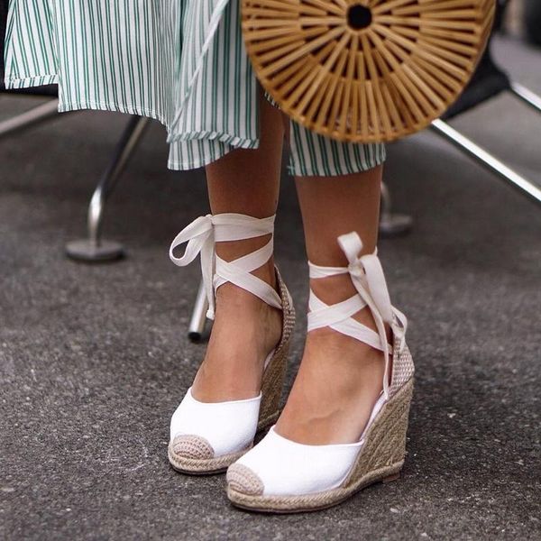 women espadrilles platform sandals 2021 summer street style ankle strap wedge lace up canvas wedges shoes for, Black
women espadrilles platform sandals 2021 summer street style ankle strap wedge lace up canvas wedges shoes for, Black