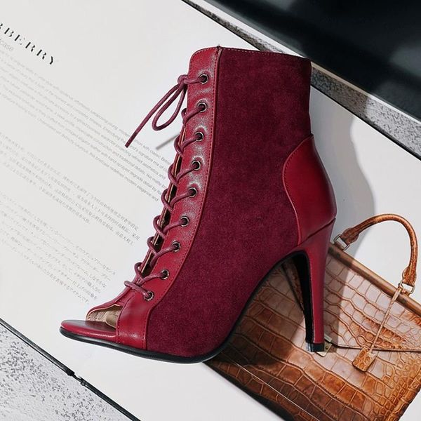 boots 2021 women 10cm high heels sandals lace up peep toe ankle fashion summer patchwork ladies shoes black red
boots 2021 women 10cm high heels sandals lace up peep toe ankle fashion summer patchwork ladies shoes black red