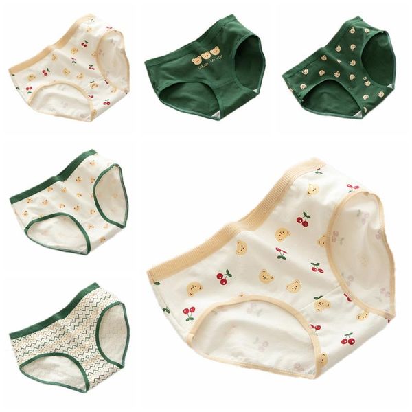 women's panties 3/5pcs underwear cute bear cherry print girls cotton lingerie female breathable underpants cueca calcinhas, Black;pink
women's panties 3/5pcs underwear cute bear cherry print girls cotton lingerie female breathable underpants cueca calcinhas, Black;pink