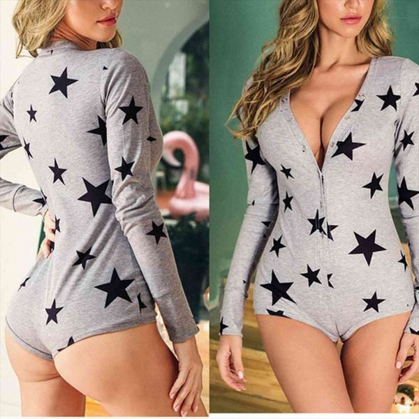 brand pentagram printed siamese women jumpsuits v neck single breasted fashion long sleeved romper, Black;white
brand pentagram printed siamese women jumpsuits v neck single breasted fashion long sleeved romper, Black;white