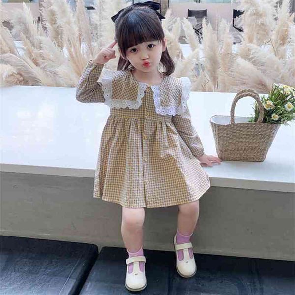 spring arrival girls long sleeve plaid dress kids korean design dresses 210528, Red;yellow
spring arrival girls long sleeve plaid dress kids korean design dresses 210528, Red;yellow