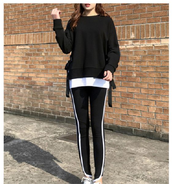 spring and autumn new fake casual sportswear women's two-piece korean slim fashion sweater set, Gray
spring and autumn new fake casual sportswear women's two-piece korean slim fashion sweater set, Gray