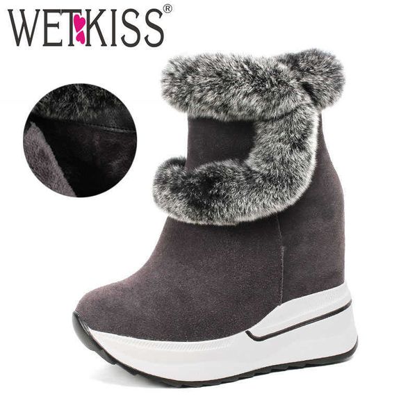 wetkis cow suede insert women ankle boots round toe wedges footwear casual female fur snow boots antiskid platform shoes woman 210630, Black
wetkis cow suede insert women ankle boots round toe wedges footwear casual female fur snow boots antiskid platform shoes woman 210630, Black