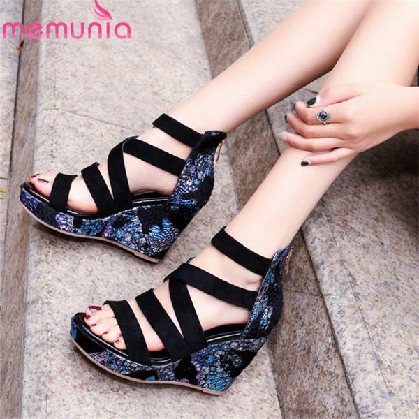 suede leather shoes women sandals hollow out summer zip wedges platform woman prom, Black
suede leather shoes women sandals hollow out summer zip wedges platform woman prom, Black