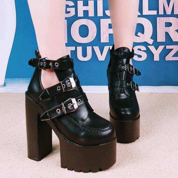 14cm super high-heel short boots muffin waterproof platform women models catwalk ankle square heel, Black
14cm super high-heel short boots muffin waterproof platform women models catwalk ankle square heel, Black