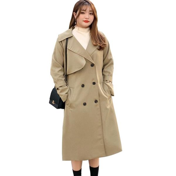 women's trench coats oversize windbreaker spring and fall double breasted casual blouse stretch waist, Tan;black
women's trench coats oversize windbreaker spring and fall double breasted casual blouse stretch waist, Tan;black