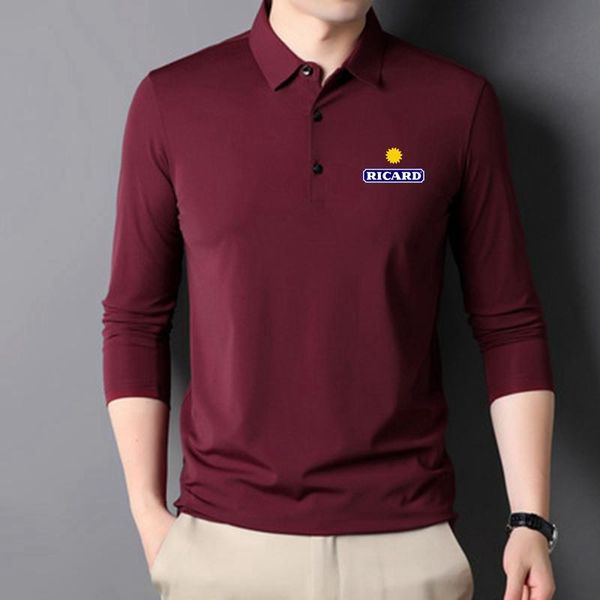 men's polos ricard 100% cotton brand logo shirt casual shirts long sleeve 2021 arrival tees, White;black
men's polos ricard 100% cotton brand logo shirt casual shirts long sleeve 2021 arrival tees, White;black
