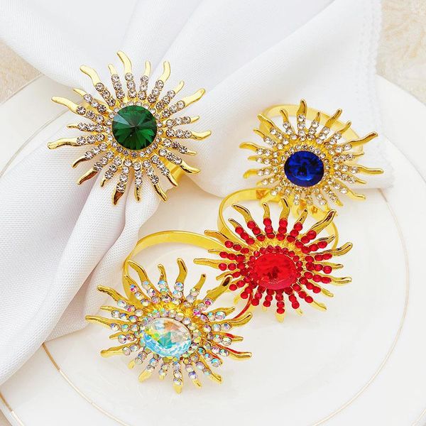 napkin rings 12pcs/lot crystal sunflower ring alloy wedding el tableware button deskdecoration
napkin rings 12pcs/lot crystal sunflower ring alloy wedding el tableware button deskdecoration