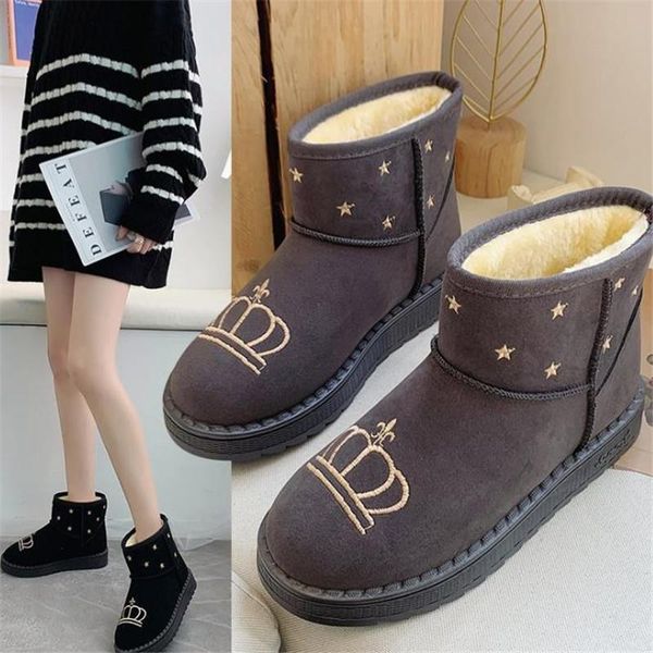 boots snow women 2021 winter korean short tube flat bottom plush warm cotton shoes student thick anti slip, Black
boots snow women 2021 winter korean short tube flat bottom plush warm cotton shoes student thick anti slip, Black