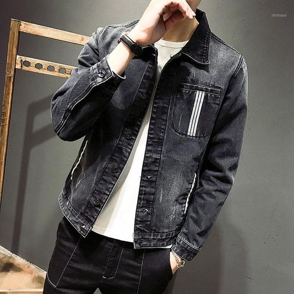 men's jackets spring and autumn 2021 fashion handsome trendy black denim jacket korean style slim youth teenagers striped, Black;brown
men's jackets spring and autumn 2021 fashion handsome trendy black denim jacket korean style slim youth teenagers striped, Black;brown