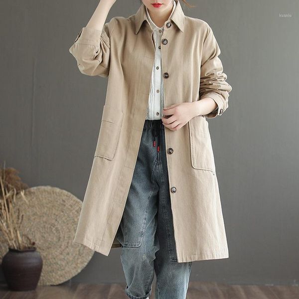 women's trench coats solid color women spring casual jacket literary loose twill cotton split lapel windbreaker long autumn coat k595, Tan;black
women's trench coats solid color women spring casual jacket literary loose twill cotton split lapel windbreaker long autumn coat k595, Tan;black