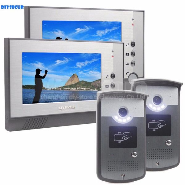 7inch wired video door phone doorbell led night vision id unlocking home security intercom system 2 monitor - camera phones
7inch wired video door phone doorbell led night vision id unlocking home security intercom system 2 monitor - camera phones