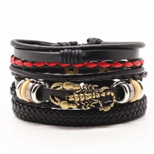 charm bracelets luobotou 3pcs/ set multi-layer leather men bangles for women alloy scorpion homme gift jewelry, Golden;silver
charm bracelets luobotou 3pcs/ set multi-layer leather men bangles for women alloy scorpion homme gift jewelry, Golden;silver