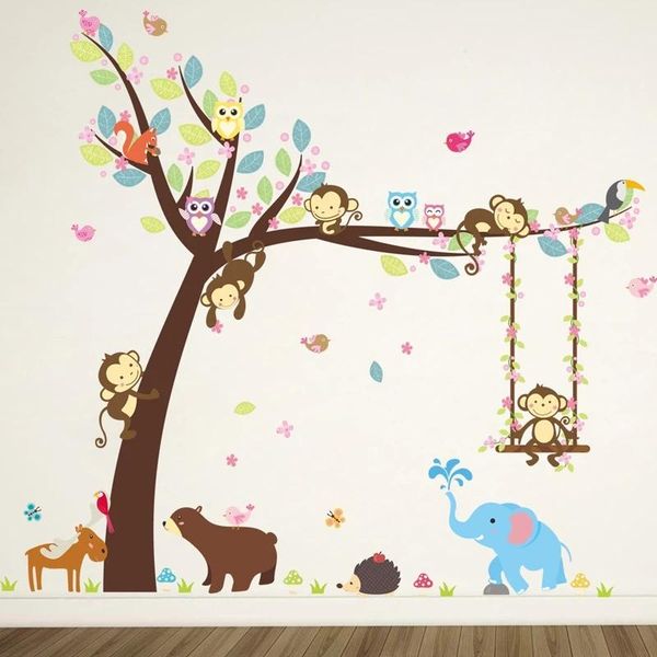 wall stickers monkey bear tree forest animal children's room kindergarten bedroom living decoration
wall stickers monkey bear tree forest animal children's room kindergarten bedroom living decoration