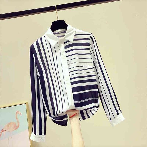 spring autumn womens striped shirt office lady womens long sleeve small shirt fashion thin chiffon women blouses gd236, White
spring autumn womens striped shirt office lady womens long sleeve small shirt fashion thin chiffon women blouses gd236, White