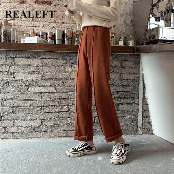 women's pants & capris realeft autumn winter chic knitted wide-legged high waist loose fashion korean style casual long trouser ladies, Black;white
women's pants & capris realeft autumn winter chic knitted wide-legged high waist loose fashion korean style casual long trouser ladies, Black;white