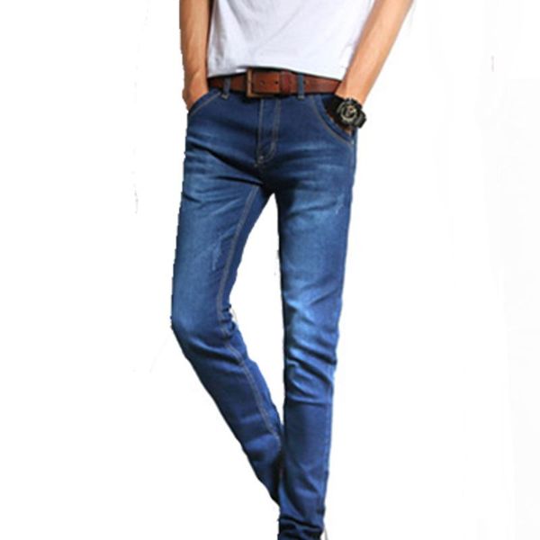 men's jeans autumn and winter all-match stretch youth slim feet trousers, Blue
men's jeans autumn and winter all-match stretch youth slim feet trousers, Blue