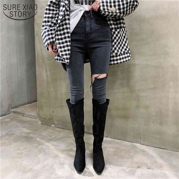 korean style pants for women high waist jeans washed gray single leg cut slimming burr feet 10414 210508, Blue
korean style pants for women high waist jeans washed gray single leg cut slimming burr feet 10414 210508, Blue