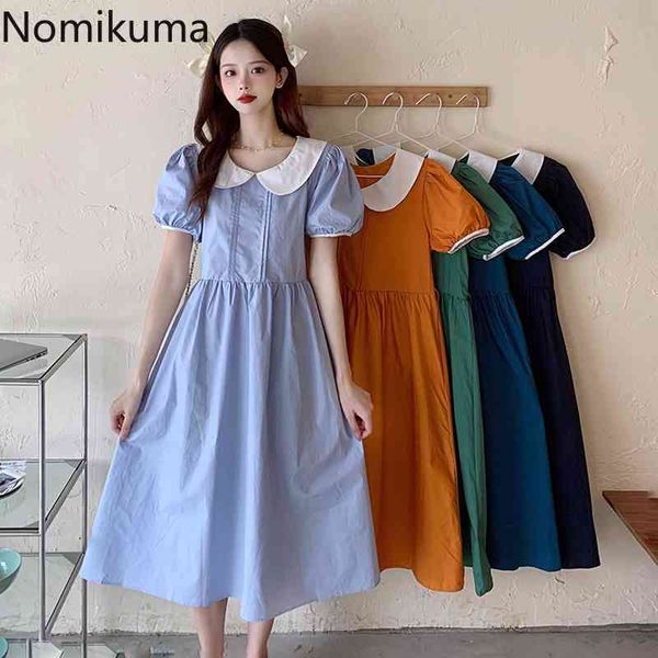 nomikuma peter pan collar sweet dress women slim waist short sleeve a line dresses female korean style arrival robe femme 210514, Black;gray
nomikuma peter pan collar sweet dress women slim waist short sleeve a line dresses female korean style arrival robe femme 210514, Black;gray