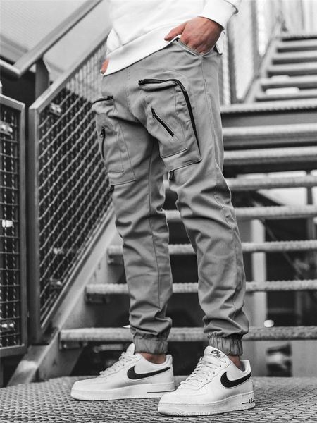 men's pants 2021 big pocket cargo trousers casual men jogger fashion stitching zipper sportswear cotton fitness sweatpants, Black
men's pants 2021 big pocket cargo trousers casual men jogger fashion stitching zipper sportswear cotton fitness sweatpants, Black