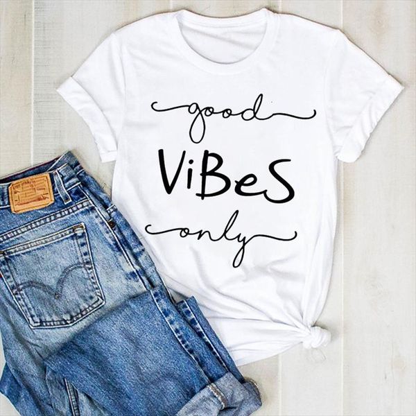 men lady letter printed good t shirts vibes print ladies fashion summer tee mens female clothes graphic, White;black
men lady letter printed good t shirts vibes print ladies fashion summer tee mens female clothes graphic, White;black