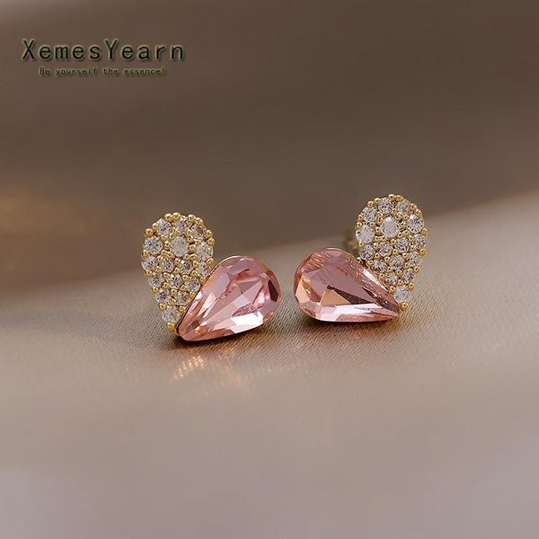 stud 2021 design sense splicing pink heart-shaped earrings for woman korean fashion jewelry party girls sweet earring accessories, Golden;silver
stud 2021 design sense splicing pink heart-shaped earrings for woman korean fashion jewelry party girls sweet earring accessories, Golden;silver