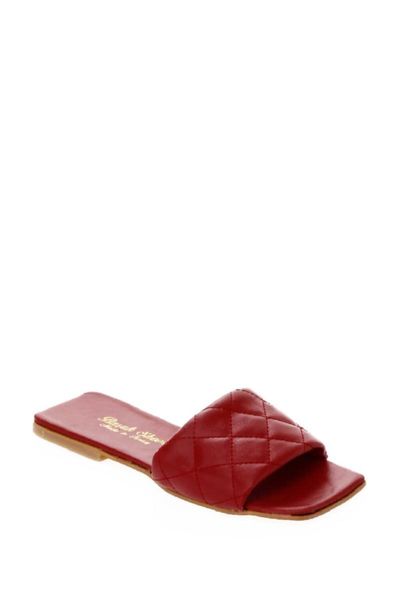 slippers women's red skin, Black