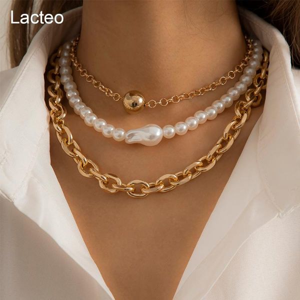 chokers lacteo 3pcs/set kpop clavicle imitation pearls chain choker necklace for women hip hop ccb round circle pendant, Golden;silver
chokers lacteo 3pcs/set kpop clavicle imitation pearls chain choker necklace for women hip hop ccb round circle pendant, Golden;silver