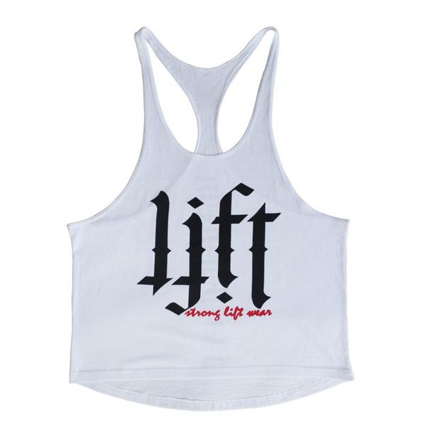 men' tank sling i - letter european and american sports sleeveless vest, White;black
men' tank sling i - letter european and american sports sleeveless vest, White;black