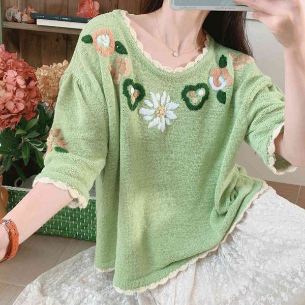 women's sweaters spring summer women mori girls sweet o-neck avocado green handmade crocheted embroidered oversize pullover kp58, White;black
women's sweaters spring summer women mori girls sweet o-neck avocado green handmade crocheted embroidered oversize pullover kp58, White;black